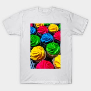 Rows Of Colored Frosting Cupcakes T-Shirt